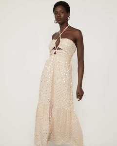 Vestido Animale Midi De Georgete