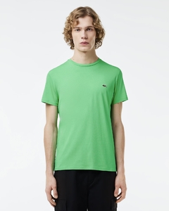 CAMISETA LACOSTE REGULAR FIT ALGODÃO PIMA VERDE