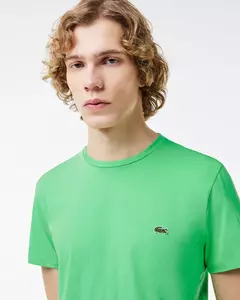 CAMISETA LACOSTE REGULAR FIT ALGODÃO PIMA VERDE - comprar online