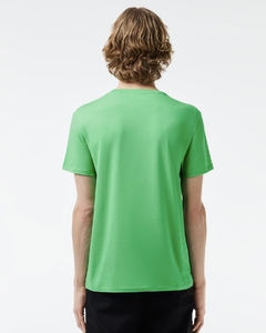 CAMISETA LACOSTE REGULAR FIT ALGODÃO PIMA VERDE na internet