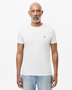 CAMISETA LACOSTE REGULAR FIT ALGODÃO PIMA BRANCO