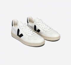 TÊNIS VEJA V-10 LEATHER WHITE BLACK - comprar online