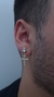 Brinco Pedra c/ Crucifixo cravejado (Banhado a ouro 18k)