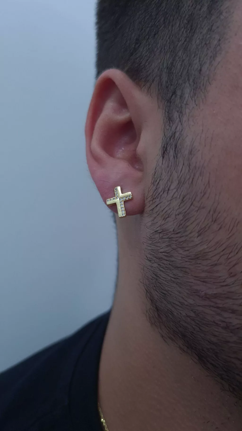 Brinco Cruz 12 pedras (1,8g)