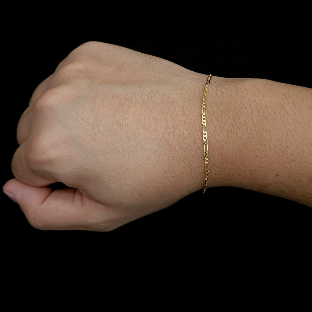 Pulseira 3 por 1 2mm (Fecho Tradicional c/ marcação 18K)