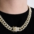 Corrente Cuban 15mm (50cm) Cravejada banhada Ouro 18k