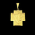 Pingente Placa Crucifixo Face de Cristo (1,8cmX2,3cm)