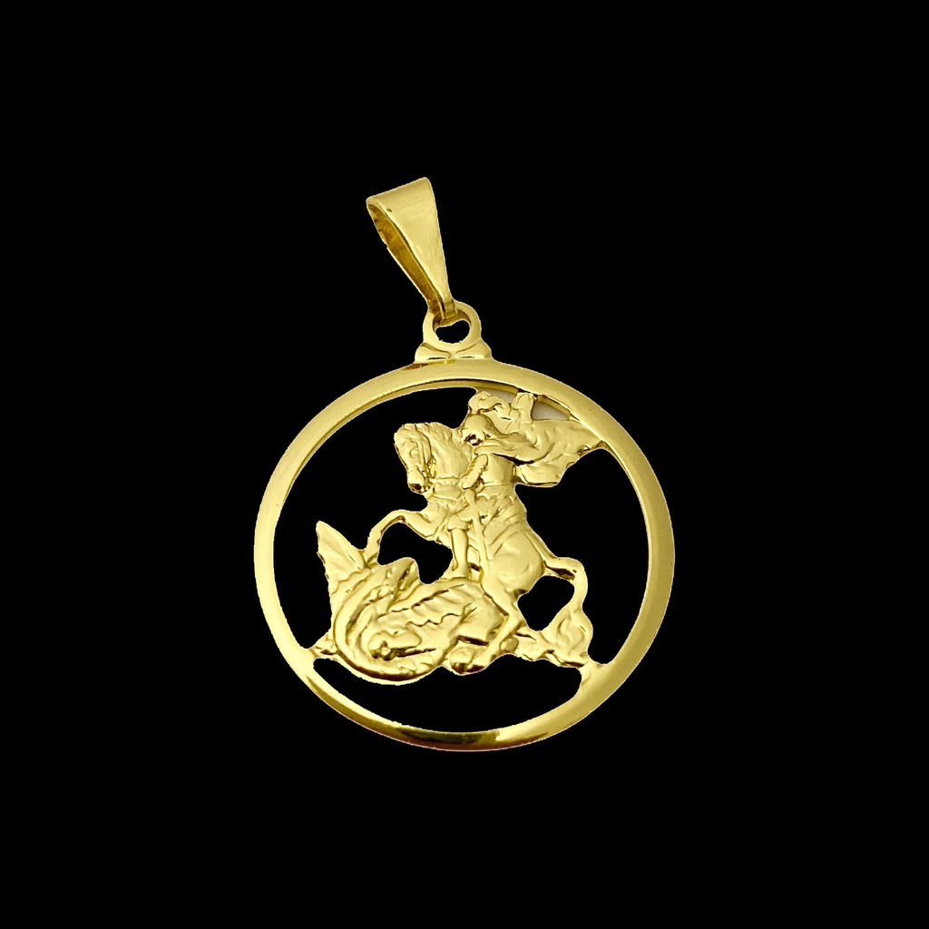 Pingente Medalha São Jorge Redondo (2,2cmX2,4cm)