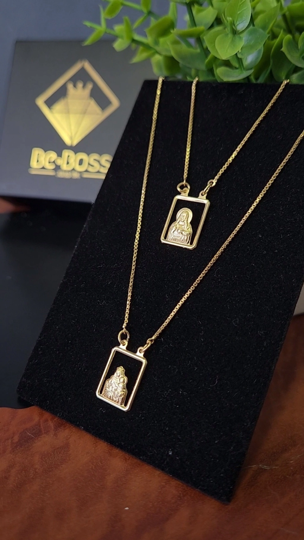 Escapulário Tradicional "Jesus" e "Nossa Senhora" vazadp