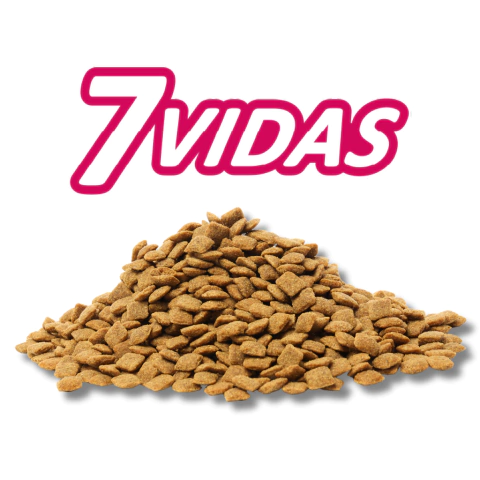 7 VIDAS GATOS CASTRADOS SABOR CARNE Y POLLO FRACCIONADO 1 KG