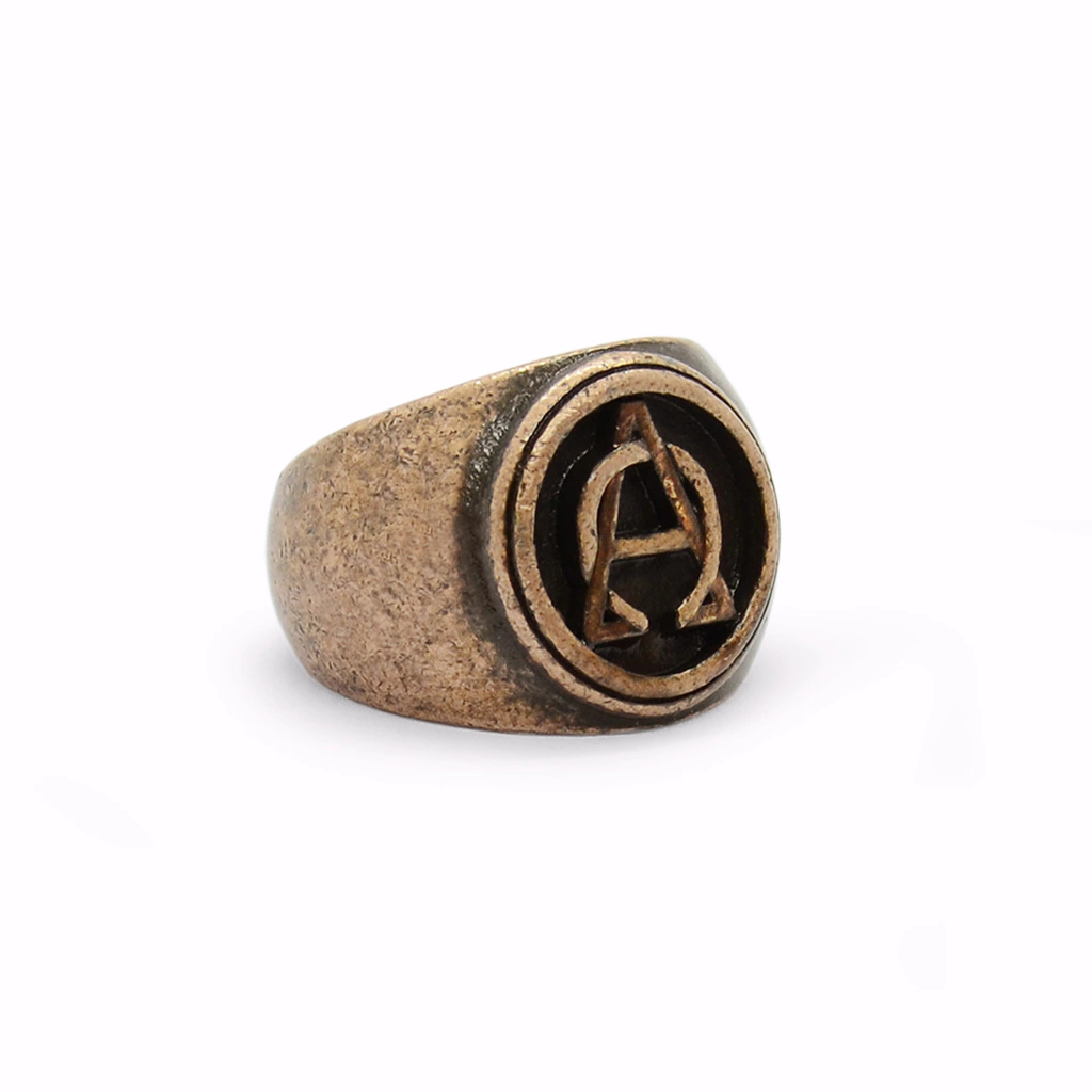 ANEL ALPHA & ÔMEGA - Cobre Envelhecido