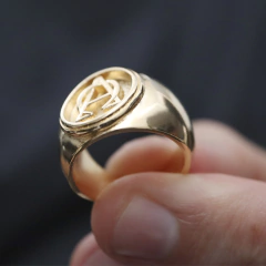 ANEL ALPHA & ÔMEGA - Ouro 18K na internet