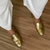 Mocassim Couro Dourado - comprar online