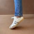 Tênis Couro Off White Detalhes Pelo Vaca - Trevie  - Calçados Femininos