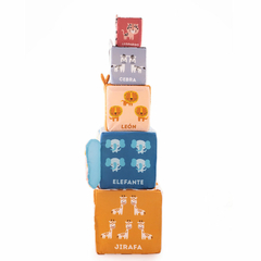 Cubos Soft Apilables *Afrika* (Set x 5 bloques)