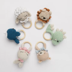 Sonajero tejido ANILLO *Osito* - tienda online