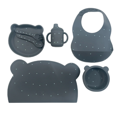 Set Alimentación Silicona (7 piezas) *Gris Estrellas* - comprar online