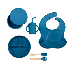 Set Alimentación Silicona (6 piezas) *Azul*