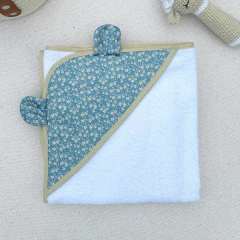 Toallón BABY *Florcitas Azulinas* 70x70cm - comprar online