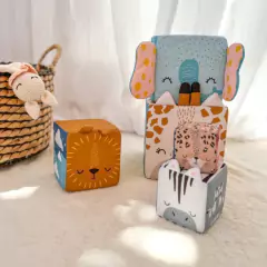 Cubos Soft Apilables *Afrika* (Set x 5 bloques)