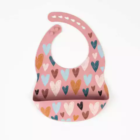 Babero de Silicona CORAZONES