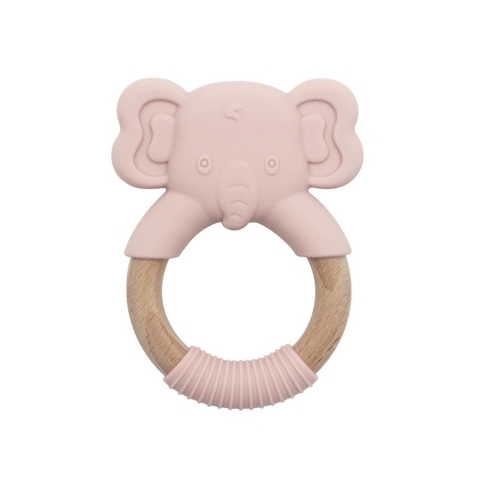 Mordillo Elefante de Silicona - Rosa