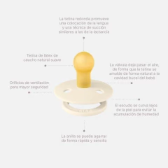 Chupete BIBS Individual - Blush (Talle 1 y 2)