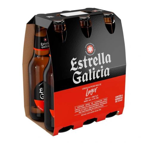 Pack Estrella Galicia Long Neck 355ml - 6 Unidades