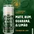 Lata gelada da bebida brasileira Xeque Mate com combinação de mate, rum, guaraná e limão com gotas de condensação