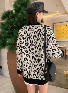 Suéter Estampa de Leopardo Cod 10084 - Dally Modas