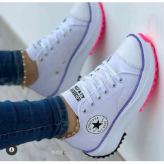 Tenis Feminino Allstar Taylor Plataforma Neon cod 0666