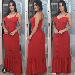 Vestido Longo Com Botões cod 9006 na internet