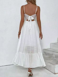 Vestido Longo Branco Com Renda DL 181 - comprar online