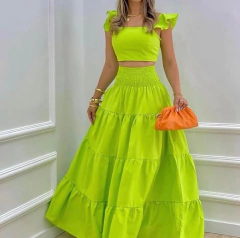 Conjunto feminino saia longa + Top cropped Cod 0374 - comprar online