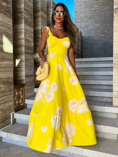 Vestido Longo Amarelo DL 1361 - comprar online