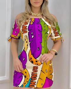 Vestido Curto Estampado cod 0619