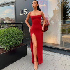 Vestido Longo com Alça e Fenda cod 0384 - comprar online