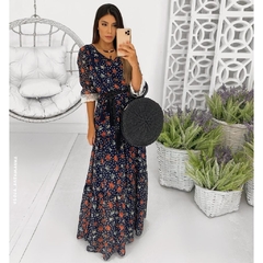 Vestido Feminino Longo com Renda cod 0259 - Dally Modas