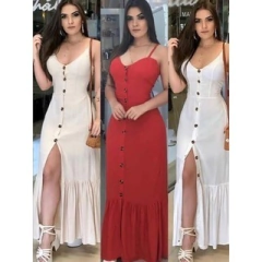 Vestido Longo Com Botões cod 9006