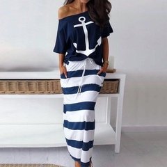 Conjunto Marinheira Blusa e saia cod 1830