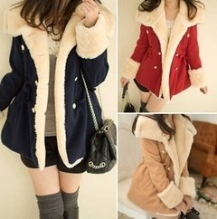 Casaco Feminino Pelo Frio Parka Sobretudo COD 092