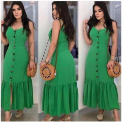 Vestido Longo Com Botões cod 9006