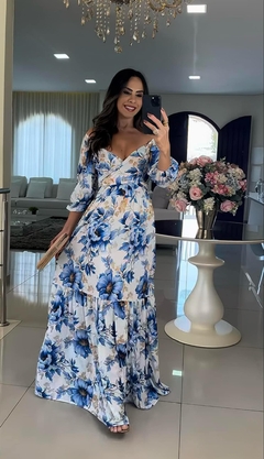 Vestido Longo Floral Milena DL 9523 - comprar online