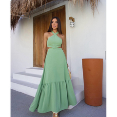 Vestido Longo Frente única DL 5061 - Dally Modas