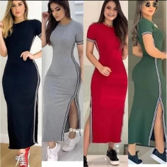 Vestido Longo Fenda Lateral cod 9003 - comprar online