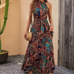 Vestido Mix Estampa DL 7069 - comprar online