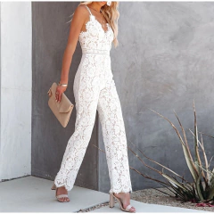 Macacão Longo Rendado cod 0131 - Dally Modas