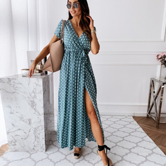 Vestido Longo Poá Cod 2412 - loja online