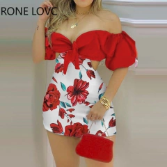 Macaquinho Vermelho Floral cod 0507 - comprar online