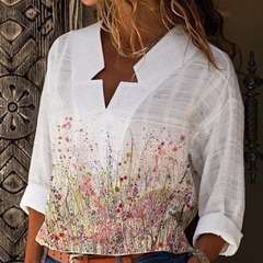 Blusa Branca com Estampa Fashion COD 2895